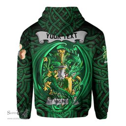 ScotsTee Shop Irish Rothe Coat of Arms Irish Hoodie Family Crest Green Dragon Of Ireland Hoodie
