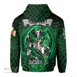 ScotsTee Shop Irish Whitfield Coat of Arms Irish Hoodie Family Crest Green Dragon Of Ireland Hoodie