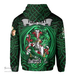 ScotsTee Shop Irish Tennent Coat of Arms Irish Hoodie Family Crest Green Dragon Of Ireland Hoodie