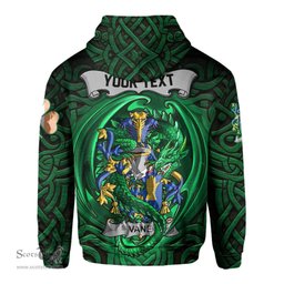 ScotsTee Shop Irish Vane Coat of Arms Irish Hoodie Family Crest Green Dragon Of Ireland Hoodie