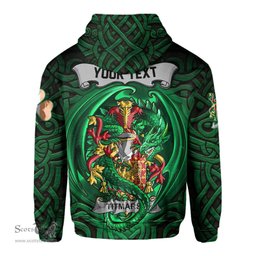ScotsTee Shop Irish Titmarsh Coat of Arms Irish Hoodie Family Crest Green Dragon Of Ireland Hoodie