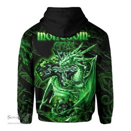 ScotsTee Shop Irish Montgomery Coat of Arms Irish Hoodie Family Crest Celtic Cross And Dragon Hoodie
