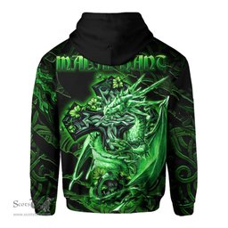 ScotsTee Shop Irish Malaphant Coat of Arms Irish Hoodie Family Crest Celtic Cross And Dragon Hoodie