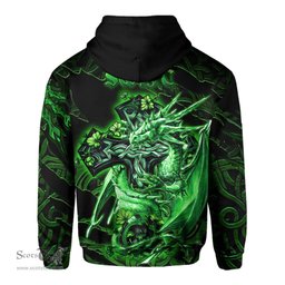 ScotsTee Shop Irish Swift Coat of Arms Irish Hoodie Family Crest Celtic Cross And Dragon Hoodie