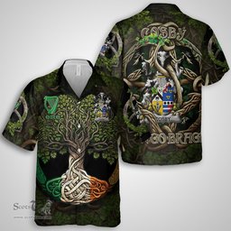 ScotsTee Shop Irish Cosby Lord Sydney Coat of Arms Irish Shirt Family Crest Irish Is My Root Short Sleeve Shirt