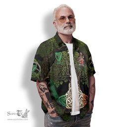 ScotsTee Shop Irish goulding or ogoillin Coat of Arms Irish Shirt Family Crest Irish Is My Root Short Sleeve Shirt