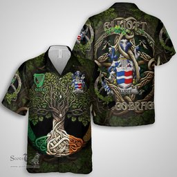 ScotsTee Shop Irish Elliott Coat of Arms Irish Shirt Family Crest Irish Is My Root Short Sleeve Shirt