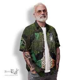 ScotsTee Shop Irish Dea or O Dea Coat of Arms Irish Shirt Family Crest Irish Is My Root Short Sleeve Shirt