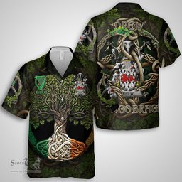 ScotsTee Shop Irish Drew Coat of Arms Irish Shirt Family Crest Irish Is My Root Short Sleeve Shirt