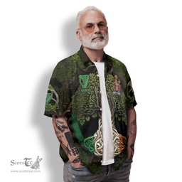 ScotsTee Shop Irish Meara or O Mara Coat of Arms Irish Shirt Family Crest Irish Is My Root Short Sleeve Shirt