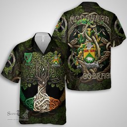 ScotsTee Shop Irish McDonagh or McDonogh Coat of Arms Irish Shirt Family Crest Irish Is My Root Short Sleeve Shirt
