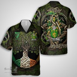 ScotsTee Shop Irish More or O More Coat of Arms Irish Shirt Family Crest Irish Is My Root Short Sleeve Shirt