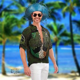 ScotsTee Shop Irish Maginn or Ginn Coat of Arms Irish Shirt Family Crest Irish Is My Root Short Sleeve Shirt
