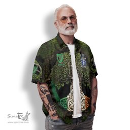 ScotsTee Shop Irish Meredith Coat of Arms Irish Shirt Family Crest Irish Is My Root Short Sleeve Shirt