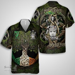 ScotsTee Shop Irish Meares Coat of Arms Irish Shirt Family Crest Irish Is My Root Short Sleeve Shirt