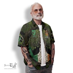 ScotsTee Shop Irish Sullivan or O Sullivan Beare Coat of Arms Irish Shirt Family Crest Irish Is My Root Short Sleeve Shirt