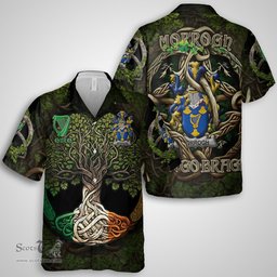 ScotsTee Shop Irish Morrogh or Morrow Coat of Arms Irish Shirt Family Crest Irish Is My Root Short Sleeve Shirt