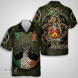 ScotsTee Shop Irish Rich Coat of Arms Irish Shirt Family Crest Irish Is My Root Short Sleeve Shirt
