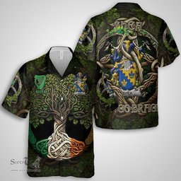 ScotsTee Shop Irish Shea or O Shee Coat of Arms Irish Shirt Family Crest Irish Is My Root Short Sleeve Shirt