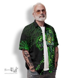 ScotsTee Shop Irish Homan or Howman Coat of Arms Irish Shirt Family Crest Celtic Cross And Dragon Short Sleeve Shirt