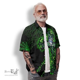 ScotsTee Shop Irish Pitt Coat of Arms Irish Shirt Family Crest Celtic Cross And Dragon Short Sleeve Shirt