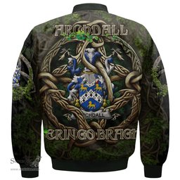 ScotsTee Shop Irish Archdall Coat of Arms Irish Jacket Family Crest Irish Is My Root Bomber Jacket