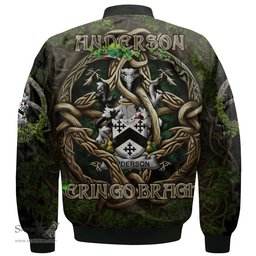 ScotsTee Shop Irish Anderson Coat of Arms Irish Jacket Family Crest Irish Is My Root Bomber Jacket