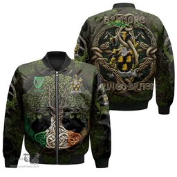 ScotsTee Shop Irish Ashmore Coat of Arms Irish Jacket Family Crest Irish Is My Root Bomber Jacket