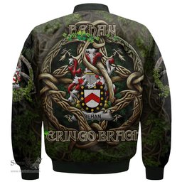 ScotsTee Shop Irish Behan Coat of Arms Irish Jacket Family Crest Irish Is My Root Bomber Jacket