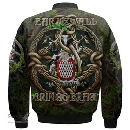 ScotsTee Shop Irish Barnewall Coat of Arms Irish Jacket Family Crest Irish Is My Root Bomber Jacket