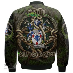 ScotsTee Shop Irish Adair Coat of Arms Irish Jacket Family Crest Irish Is My Root Bomber Jacket