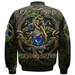 ScotsTee Shop Irish Comerford Coat of Arms Irish Jacket Family Crest Irish Is My Root Bomber Jacket