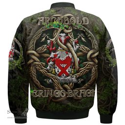 ScotsTee Shop Irish Archbold Coat of Arms Irish Jacket Family Crest Irish Is My Root Bomber Jacket