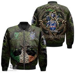 ScotsTee Shop Irish Cook Coat of Arms Irish Jacket Family Crest Irish Is My Root Bomber Jacket