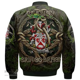 ScotsTee Shop Irish Cassidy or O Cassidy Coat of Arms Irish Jacket Family Crest Irish Is My Root Bomber Jacket