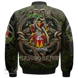 ScotsTee Shop Irish Cashin or McCashine Coat of Arms Irish Jacket Family Crest Irish Is My Root Bomber Jacket