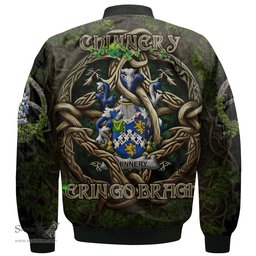 ScotsTee Shop Irish Chinnery Coat of Arms Irish Jacket Family Crest Irish Is My Root Bomber Jacket