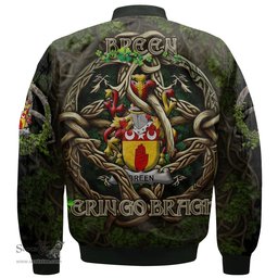 ScotsTee Shop Irish Breen or O Breen Coat of Arms Irish Jacket Family Crest Irish Is My Root Bomber Jacket