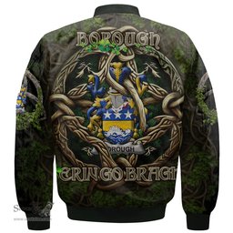 ScotsTee Shop Irish Borough Coat of Arms Irish Jacket Family Crest Irish Is My Root Bomber Jacket