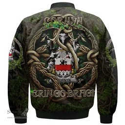 ScotsTee Shop Irish Cornyn or O Cornyn Coat of Arms Irish Jacket Family Crest Irish Is My Root Bomber Jacket