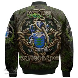 ScotsTee Shop Irish Cotter or MacCotter Coat of Arms Irish Jacket Family Crest Irish Is My Root Bomber Jacket