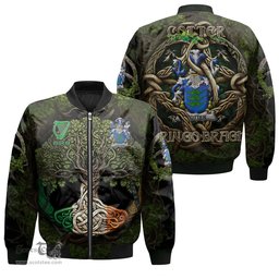 ScotsTee Shop Irish Cotter or MacCotter Coat of Arms Irish Jacket Family Crest Irish Is My Root Bomber Jacket