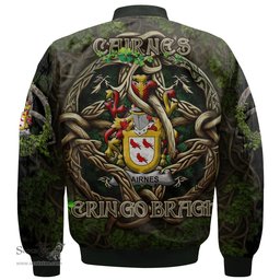ScotsTee Shop Irish Cairnes Coat of Arms Irish Jacket Family Crest Irish Is My Root Bomber Jacket