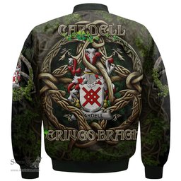 ScotsTee Shop Irish Cardell Coat of Arms Irish Jacket Family Crest Irish Is My Root Bomber Jacket
