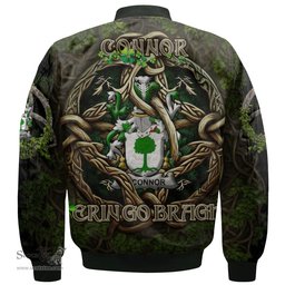 ScotsTee Shop Irish Connor or O Connor Don Coat of Arms Irish Jacket Family Crest Irish Is My Root Bomber Jacket