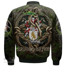 ScotsTee Shop Irish Halie or O Halie Coat of Arms Irish Jacket Family Crest Irish Is My Root Bomber Jacket