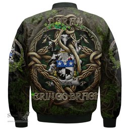 ScotsTee Shop Irish Doran or O Doran Coat of Arms Irish Jacket Family Crest Irish Is My Root Bomber Jacket