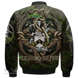ScotsTee Shop Irish Eyre Coat of Arms Irish Jacket Family Crest Irish Is My Root Bomber Jacket