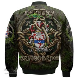 ScotsTee Shop Irish Delaney or O Delany Coat of Arms Irish Jacket Family Crest Irish Is My Root Bomber Jacket