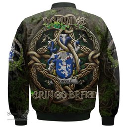ScotsTee Shop Irish Domvile Coat of Arms Irish Jacket Family Crest Irish Is My Root Bomber Jacket